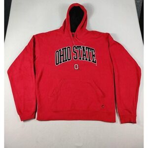 Vintage J America Ohio State‎ Buckeyes Hoodie Mens XL Red NCAA Football College